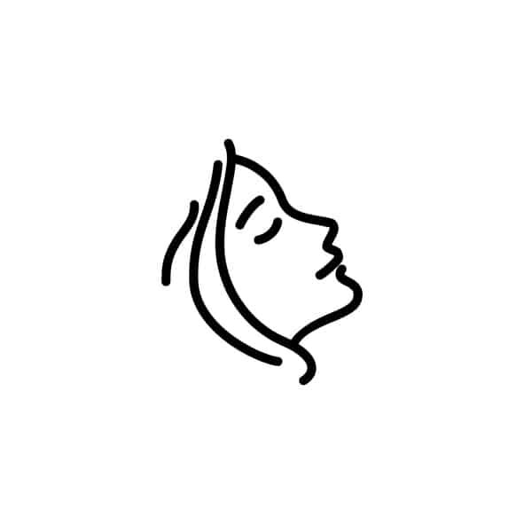 Woman profile line icon